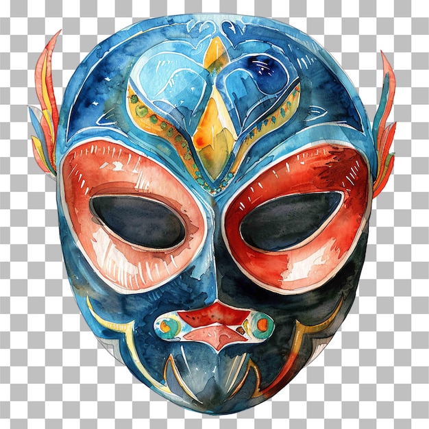 PSD tema messicano della maschera di luchador