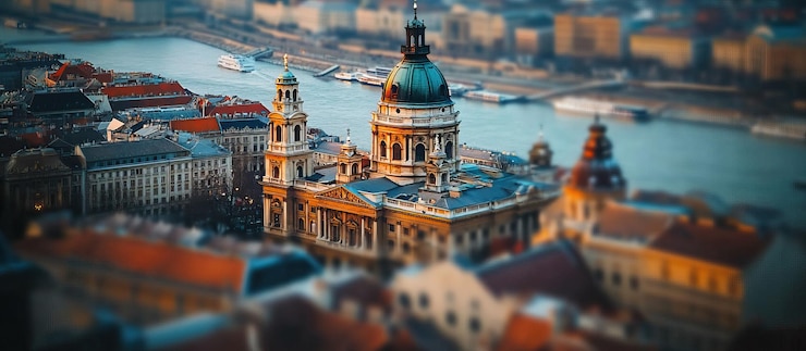 PSD luchtbeeld van de kerk van boedapest