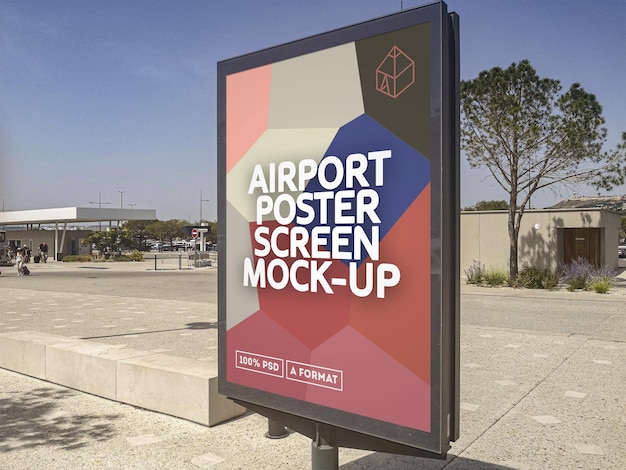 Luchthaven poster scherm