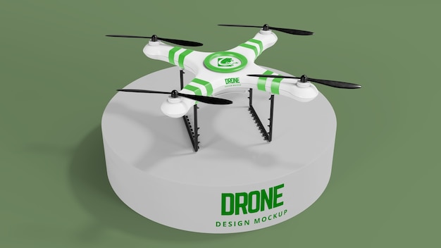 Luchtvervoer drone mockup