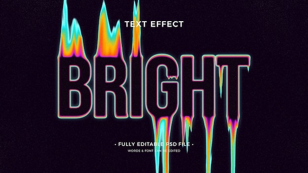 PSD lucid text effect