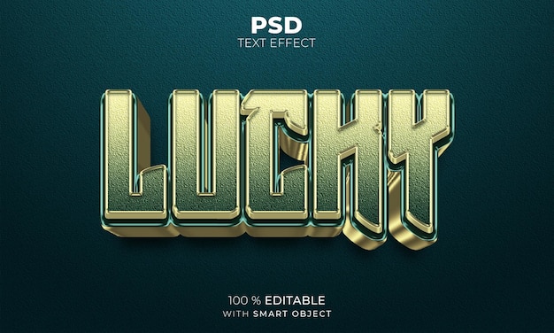 Lucky 3d editable text effect