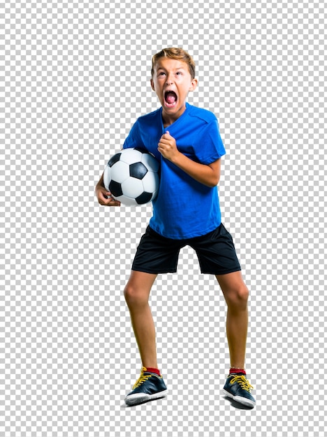 Lucky Boy Playing Soccer