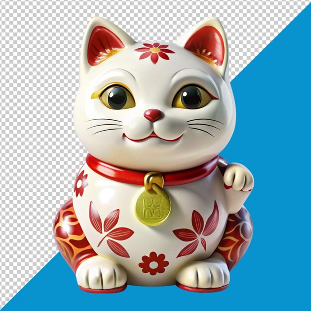 Lucky cat on transparent background