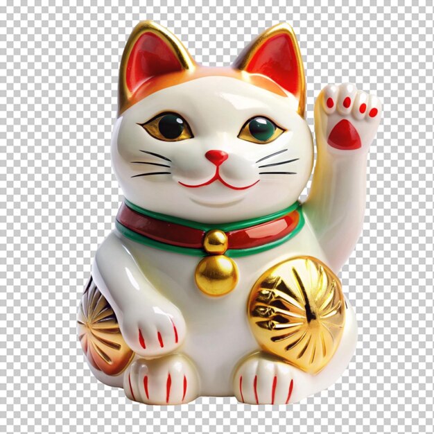 PSD lucky cat on transparent background