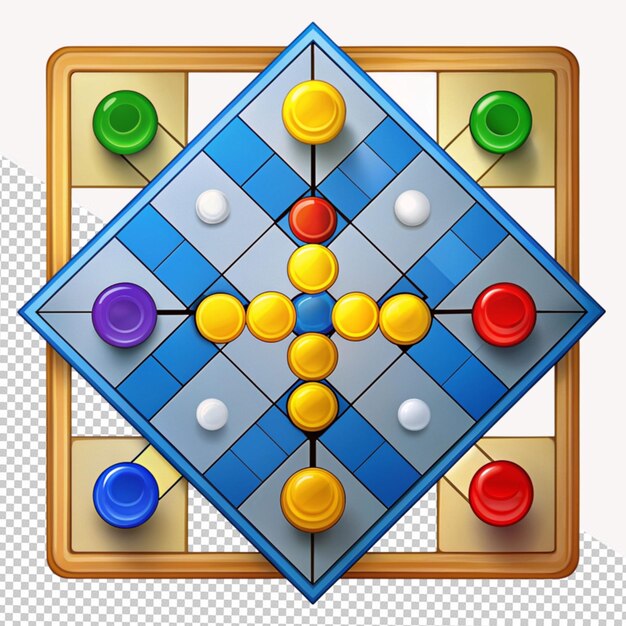 Gioco di ludo su sfondo trasparente