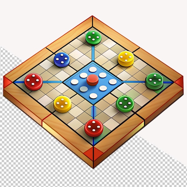 Gioco di ludo su sfondo trasparente