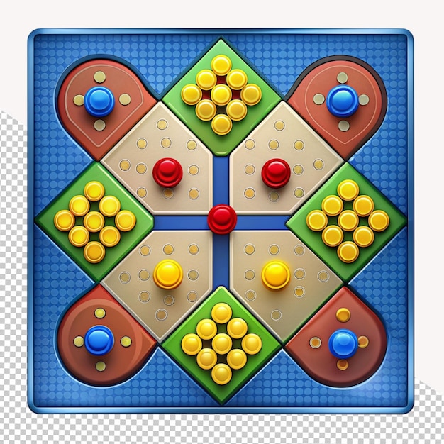 PSD ludo spel op doorzichtige achtergrond