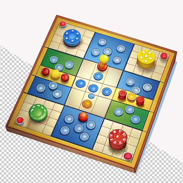 PSD ludo spel op doorzichtige achtergrond