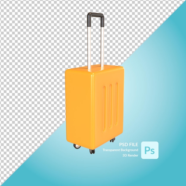 Luggage 3d illustration rendering