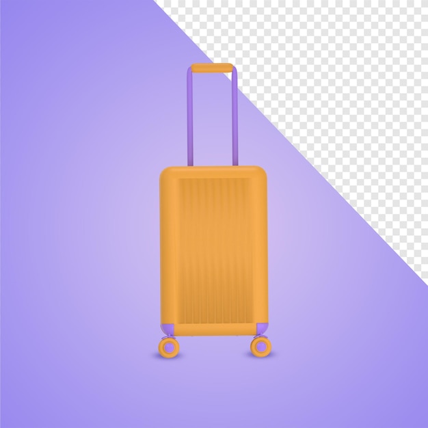 Luggage 3d illustration rendering