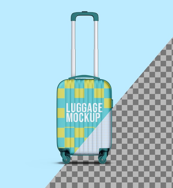 Luggage travel suitcase mockup