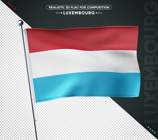 Luksemburg 3d Teksturowanej Flagi Dla Składu