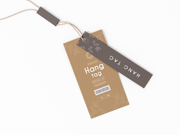 Luksusowa Etykieta Papierowa Hang Tag Branding Makieta