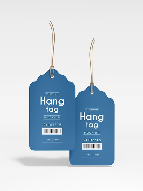 Luksusowa etykieta papierowa Hang Tag Branding makieta