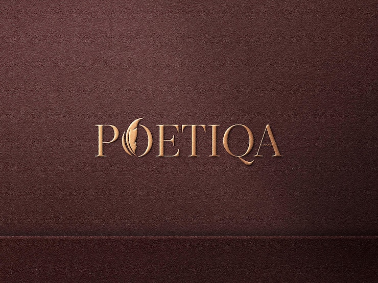 PSD luksusowa makieta logo z efektem złotej folii