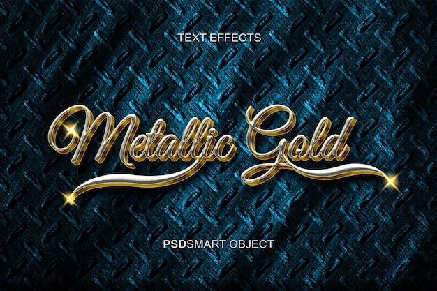 Luksusowa Makieta W Stylu 3d Z Metalicznym Złotym Tekstem