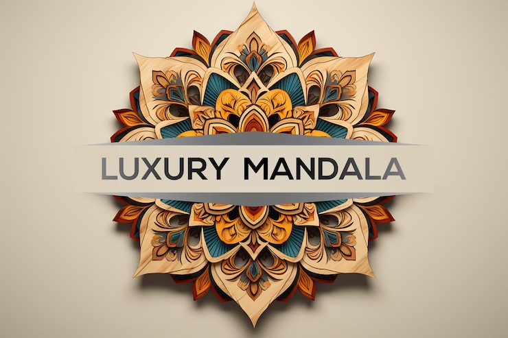 PSD luksusowa mandala projekt mandali premium kolorowa sztuka mandali kwiatowej
