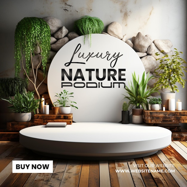 Luksusowa Natura Podium Tło Sceny