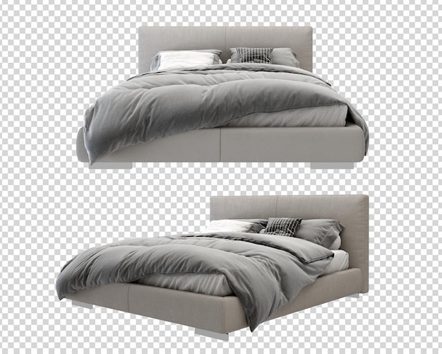 Luksusowa sofa w renderowaniu 3d na białym tle