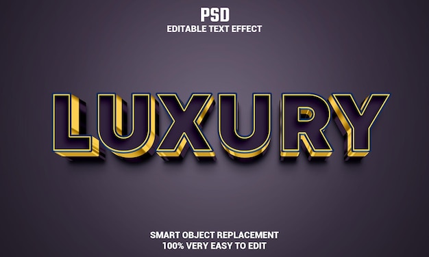 Luksusowy Edytowalny Efekt Tekstowy 3d Z Premium Psd W Tle