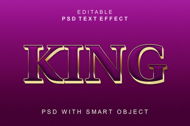 Luksusowy Efekt Tekstowy King 3d