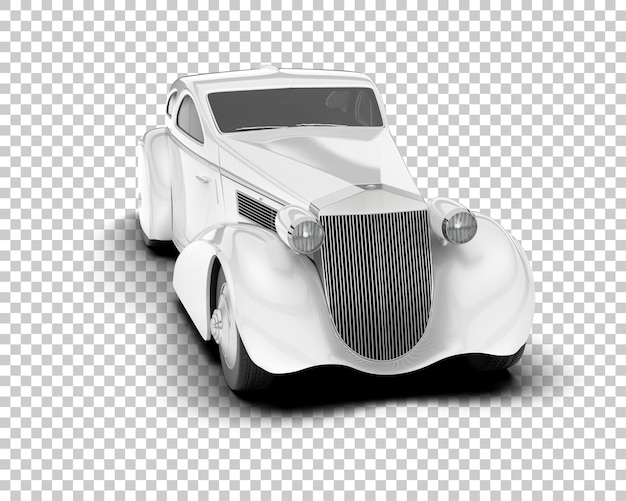 Luksusowy samochód na przezroczystym tle ilustracja renderowania 3d