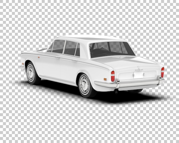 Luksusowy samochód na przezroczystym tle ilustracja renderowania 3d