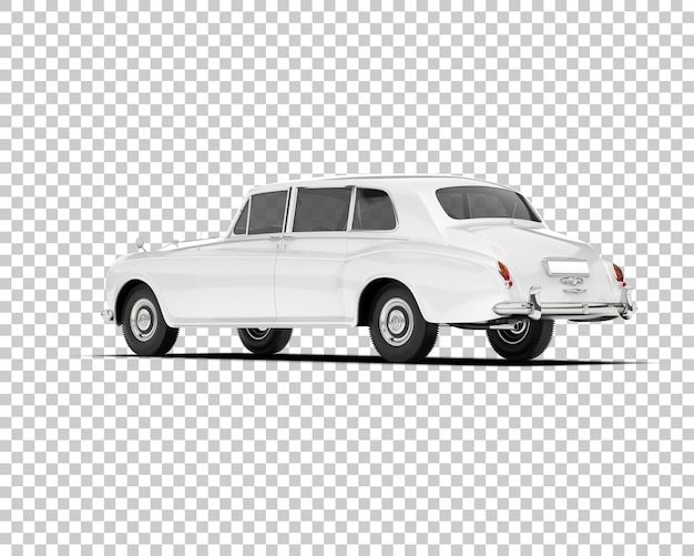 Luksusowy samochód na przezroczystym tle ilustracja renderowania 3d