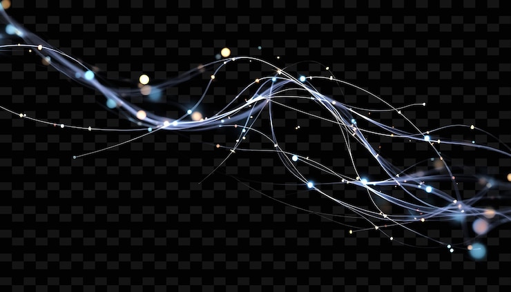 PSD luminous filaments delicate thread like strands of iridescent ligh y2k neon inspired light texturet