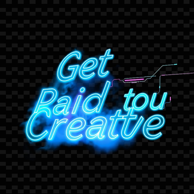 PSD luminous get paid to create text pulses with vivid neon teal and turquoise glitch art data strea