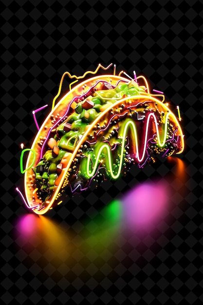 Guacamole Cascading 및 Mixi Neon Color Food Drink Y2k 컬렉션과 함께 빛나는 조명 타코