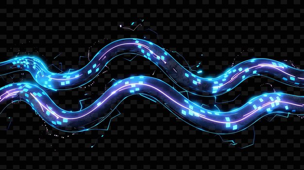 PSD luminous neon circuitry snakes circuitry texture material an y2k texture shape background decor art