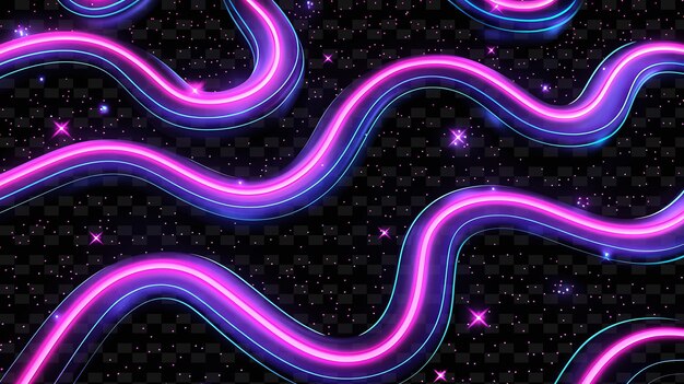 Luminous neon tubes entwined circuitry texture material anim y2k texture shape background decor art