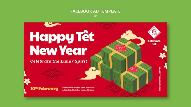 Lunar new year facebook template