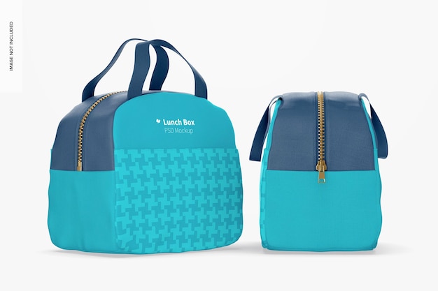 Lunch bags with front pocket mockup