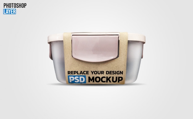 PSD lunch box mockup design