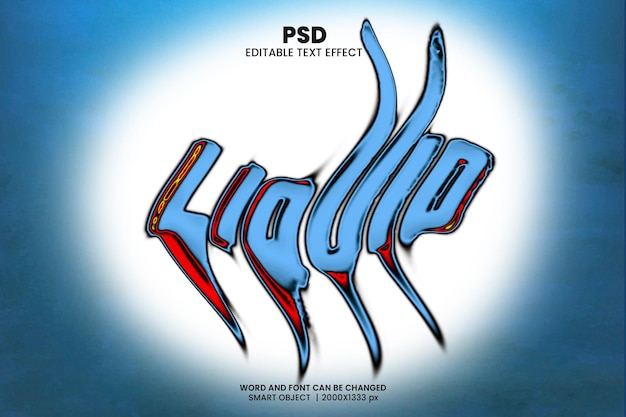 PSD luquid text effect psd