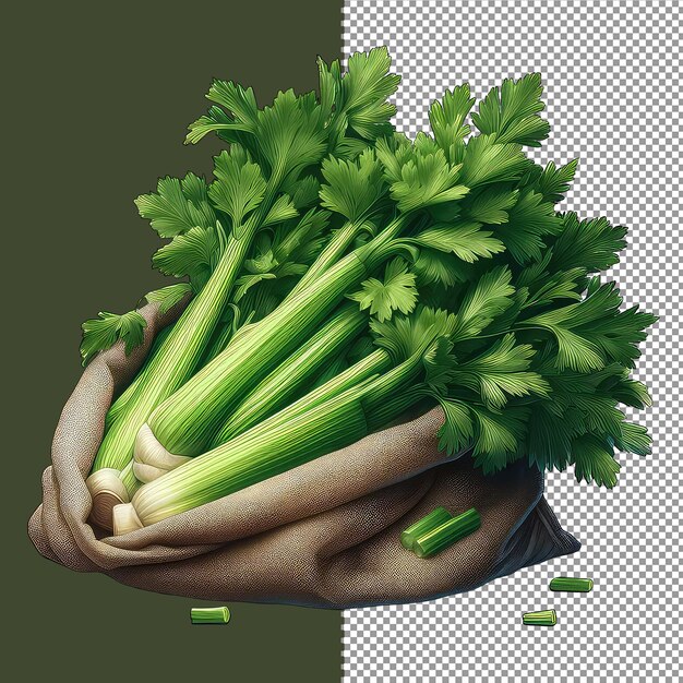 PSD lush celery bundle png