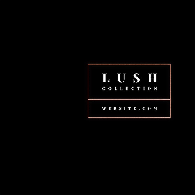 Lush Collection Website Logo with Rose Gold Accents
