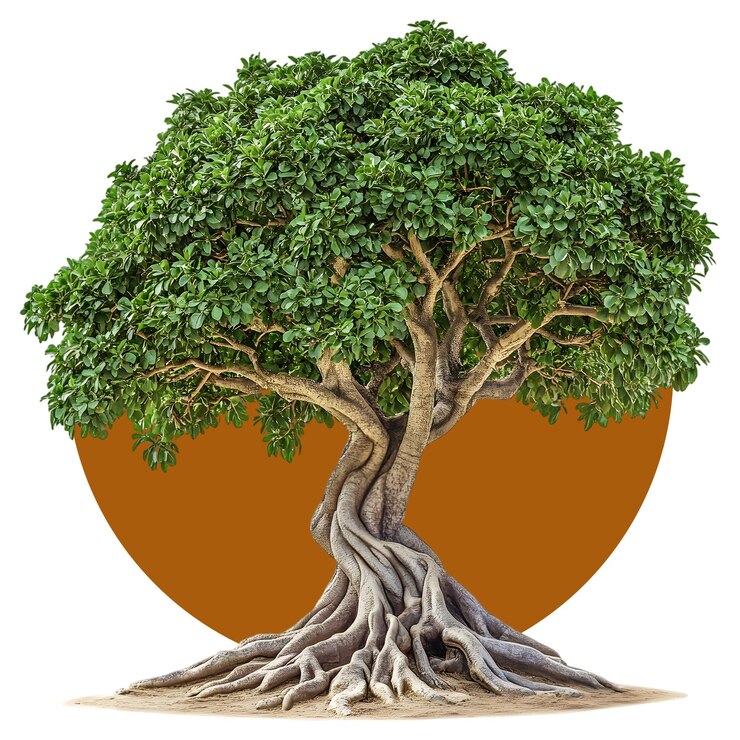 PSD lush green tree isolated on transparent background tree png