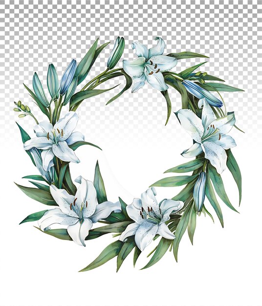 PSD acquerello rigoglioso fiore di giglio clipart