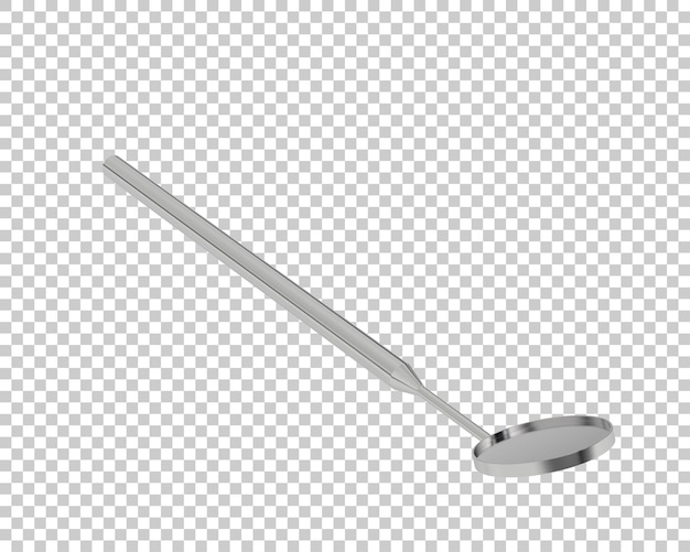 Lusterko dentystyczne na przezroczystym tle ilustracja renderowania 3d