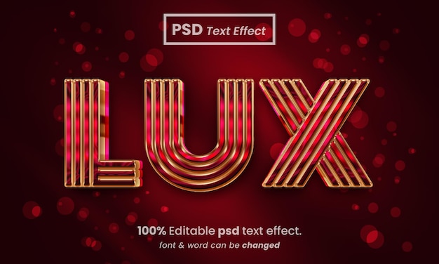 Lux 3d редактируемый текстовый эффект