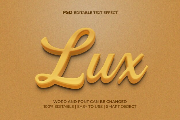 PSD Люкс 3d текстовый эффект