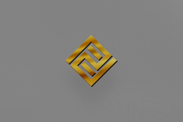 Luxe 3D-logo mockup