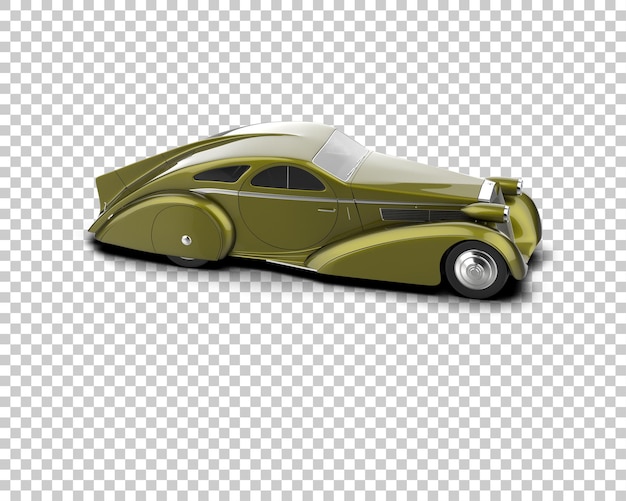 Luxe auto geïsoleerd op de achtergrond 3d rendering illustratie