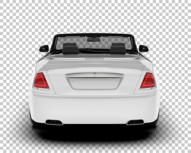 Luxe auto op transparante achtergrond 3d-rendering illustratie