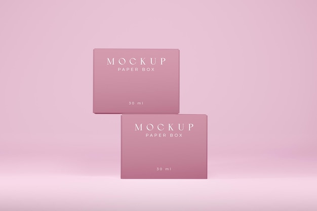 PSD luxe cosmetica papieren doos mockup