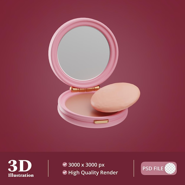 Luxe cosmetische blozen illustratie 3d